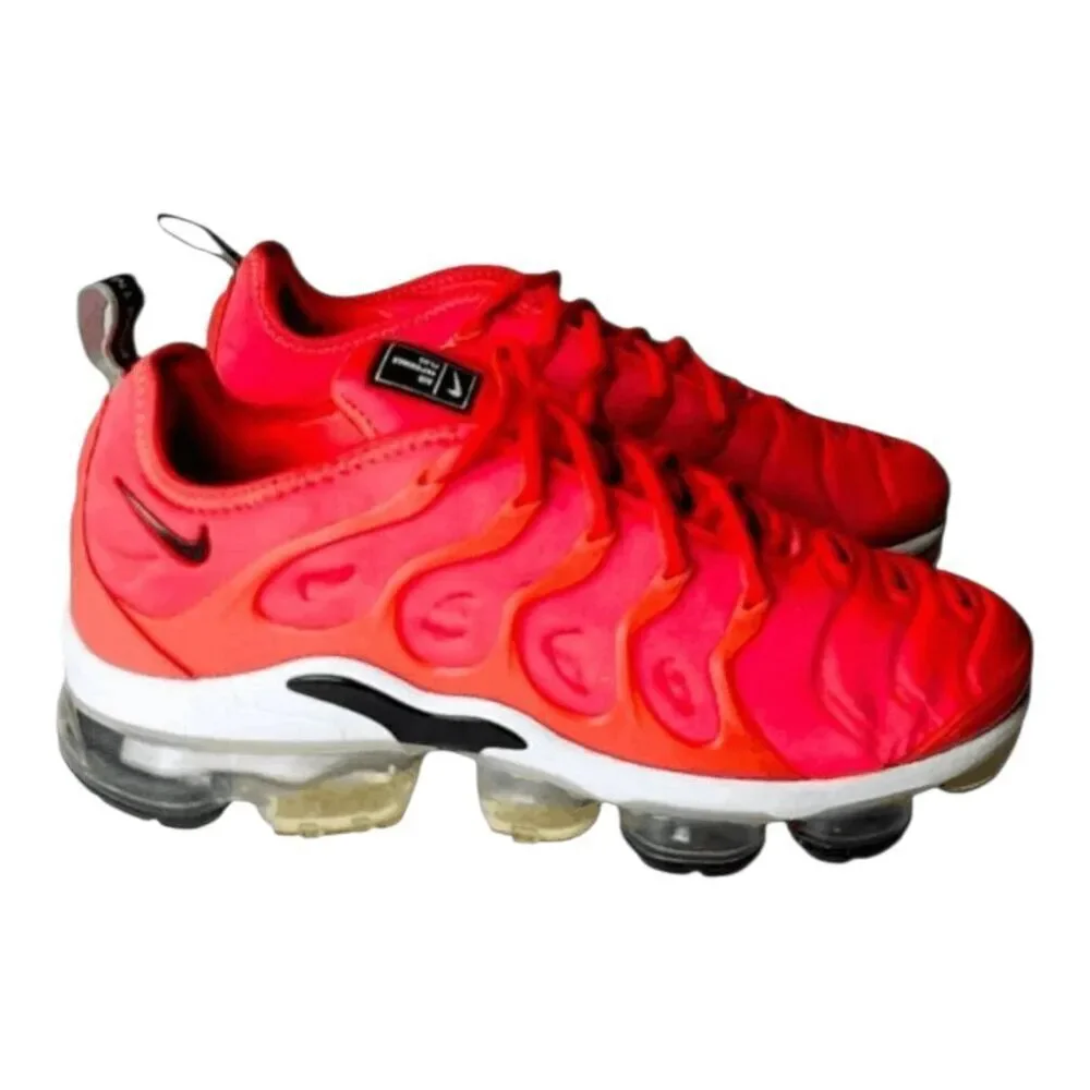 NIKE Air VaporMax Plus 'Overbranding Bright Crimson' Running Shoes Size 8.5